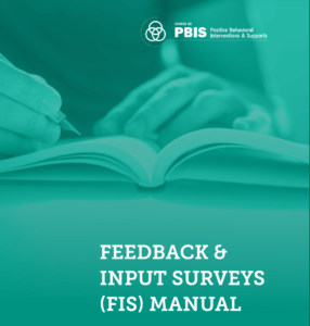 Screenshot of the Feedback and Input Survey Manual. Image of someone looking at a book with a green overlay.